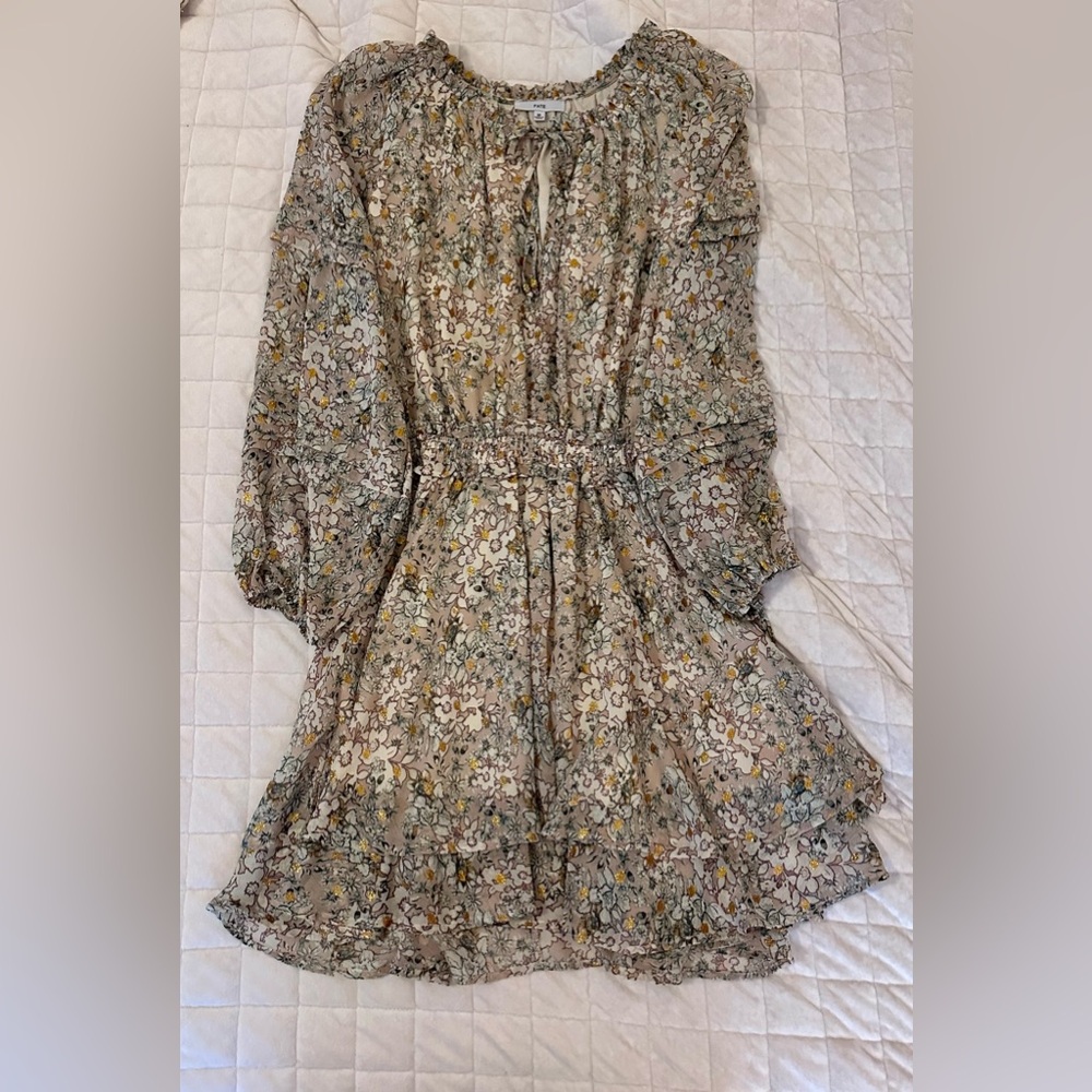 Fate Beige and Gold Floral Blouse